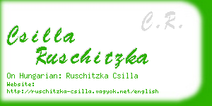 csilla ruschitzka business card